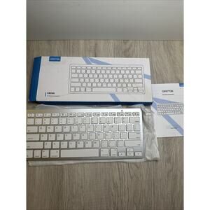 Omoton KB066 Bluetooth Wireless Keyboard for Android and iOS White—New